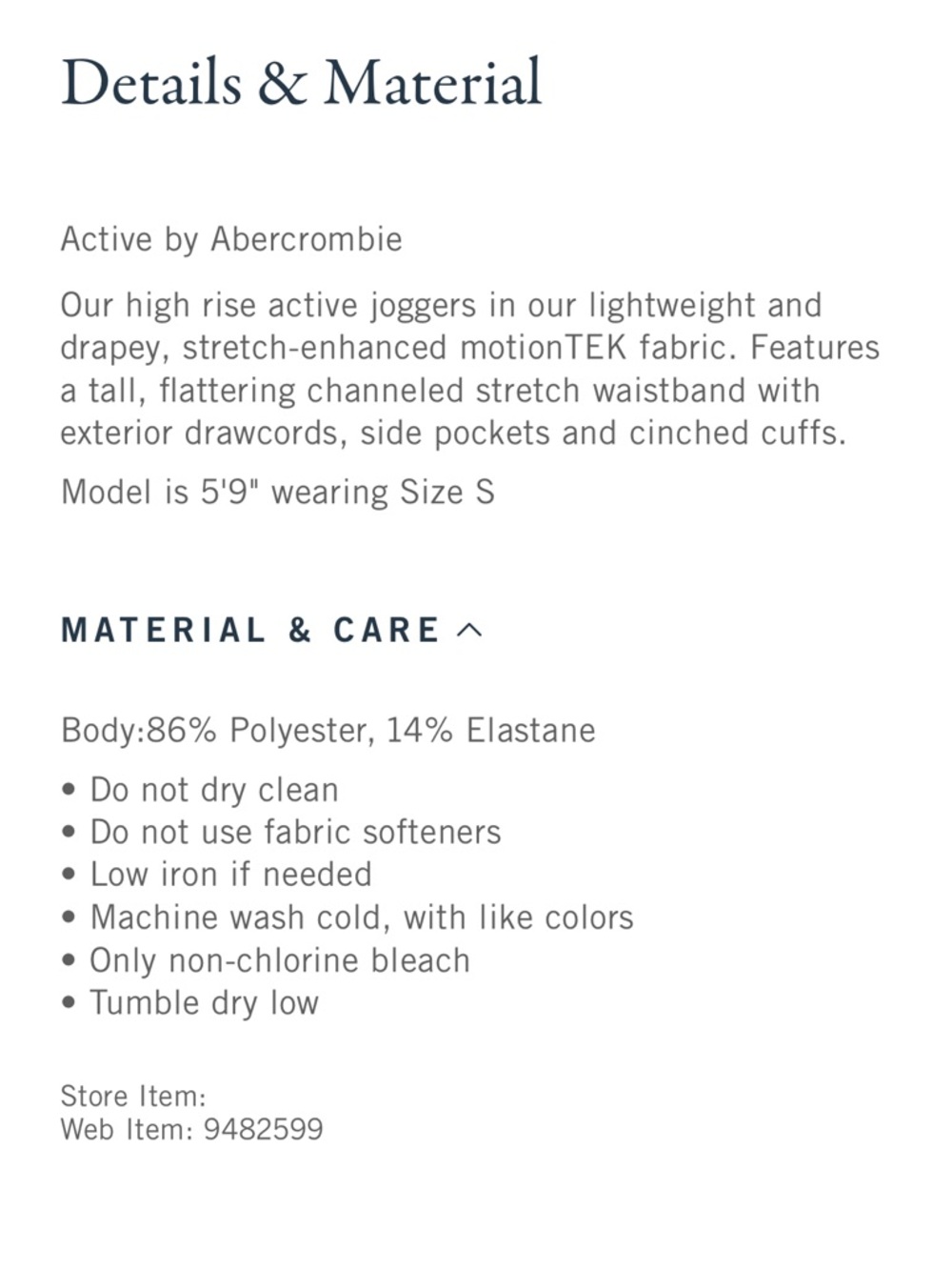 Abercrombie & Fitch Motion Joggers - Picture 7 of 7